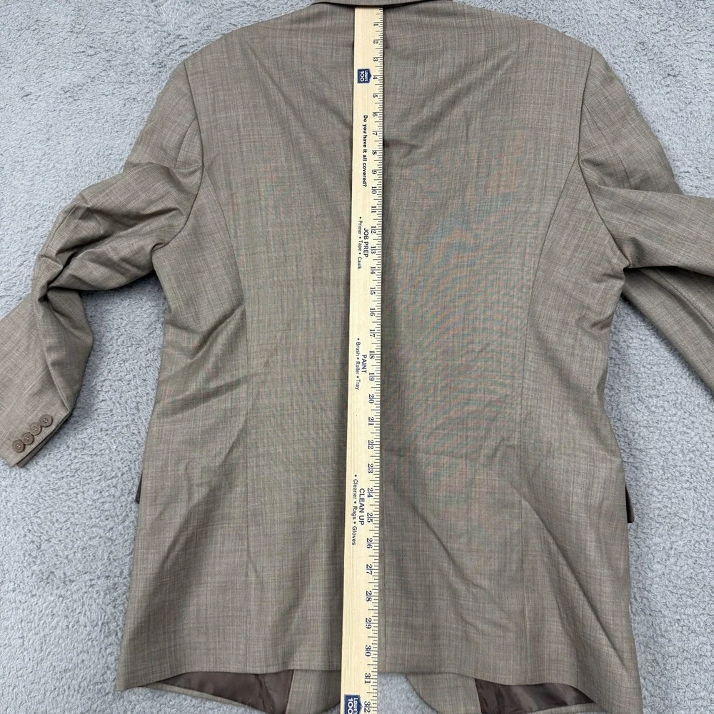 Giorgio Cosani Blazer Mens 48 Beige Wool Super 100s Hand Tailored Suit‎ Jacket